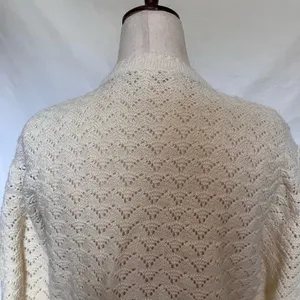 Vtg 60s Pointelle Knit Cardigan Women Sz S Cottagecore Coquette Wintuk Scallop thumbnail 7