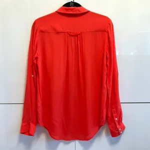 Anthropologie Maeve Orange Collared Blouse thumbnail 4