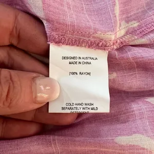 Petal & Pup Pink Cream Tiered Ruffle V-Neck Tropical Mini Sundress Size 4 thumbnail 10
