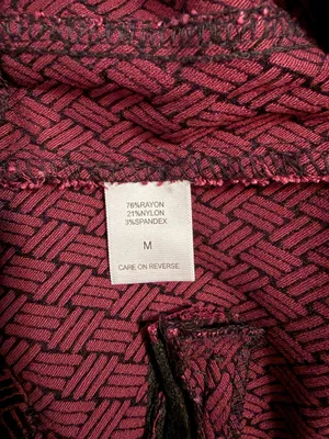 7th Avenue New York & Company Women's Black and Maroon Patterned Pants thumbnail 4