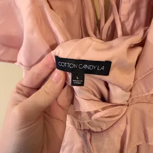 Cotton Candy Light Pink Ruffled Backless Dress Size L thumbnail 4