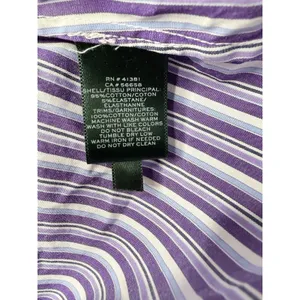 Lauren Ralph Lauren Womens Sz L Purple White Striped Preppy Corporate Chic Work thumbnail 6
