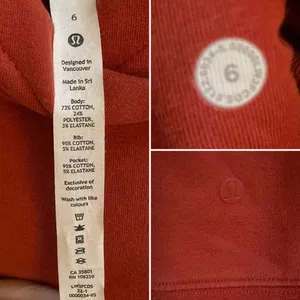 LULULEMON Loungeful Hoodie Sweatshirt Pullover Fleece in Red Rock Size 6 thumbnail 14