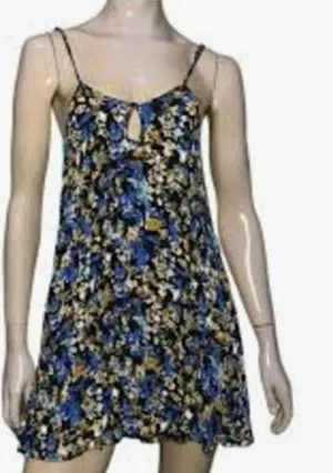 For Love and Lemons Women's Blue and Yellow Dress S thumbnail 1