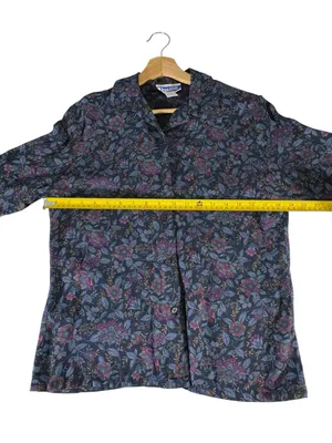 Vintage 90s Pendleton Womens 10 Floral Rayon Blouse Whimsigoth Button Down thumbnail 7