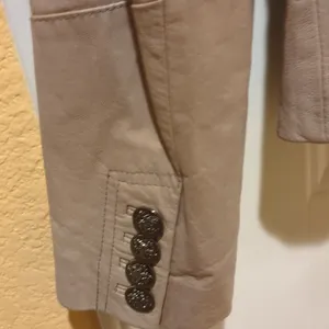 Kenneth Cole Leather Jacket Beige Size M thumbnail 9
