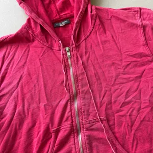 Vintage Y2K Henri Bendel Pink Crop Cotton Zip Up Hoodie thumbnail 6