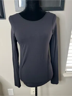 Lululemon align and define long sleeve tee 6‎ Black thumbnail 6