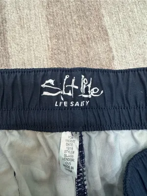 Salt Life Women's Nautical Print Swim Coverup Shorts - Teal, Navy, Cream thumbnail 3
