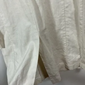PRIMA Cream Double Breasted Long‎ Sleeve Midi Trench Coat Blazer XS Linen thumbnail 6