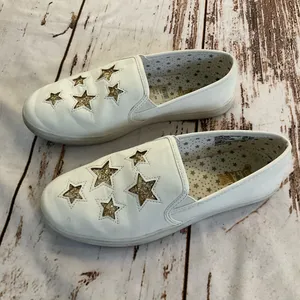 BRASH GOLD STAR‎ WHITE SLIP ONS thumbnail 12