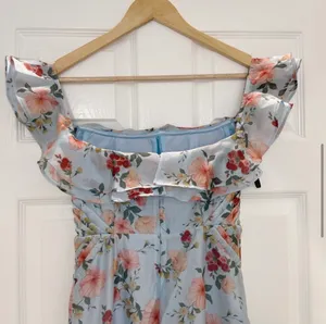 Majorelle Godfrey Gown Blue Floral Off The Shoulder Dress Size XS thumbnail 8