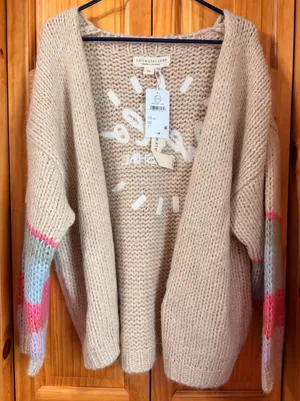 Saltwater Luxe NWT Hello Sunshine Chunky Knit Cardigan Camel XL thumbnail 1
