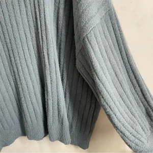 Aerie Buttercream Ribbed Oversized Sweater Green XL Soft Crewneck Pullover thumbnail 7