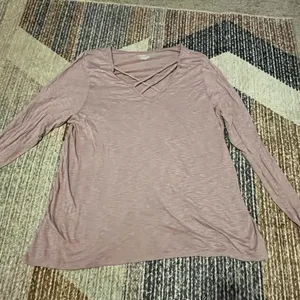 Lane Bryant Long Sleeve Pink Top thumbnail 1