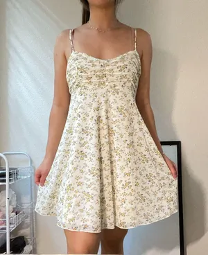 Floral dress White Size L thumbnail 1