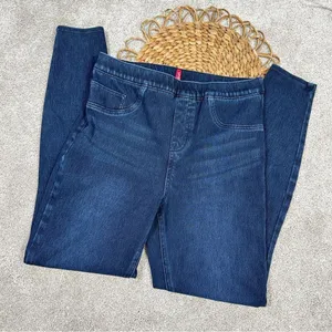 Spanx Ankle Jean-Ish Leggings Jeggings High-Rise Twilight Rinse Blue Size L thumbnail 4