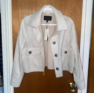 Tan Vegan Suede Jacket thumbnail 1