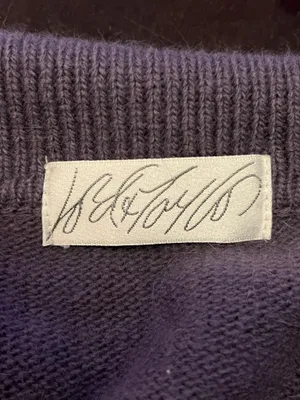 Vintage Saks Fifth Avenue Knit Sweater Tunic Womens Medium Purple Long Sleeve thumbnail 6