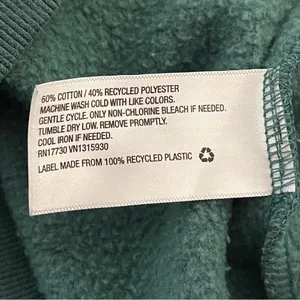 A New Day Mock Neck Cropped Sweatshirt Ram Skull Patch Dark Teal S thumbnail 6