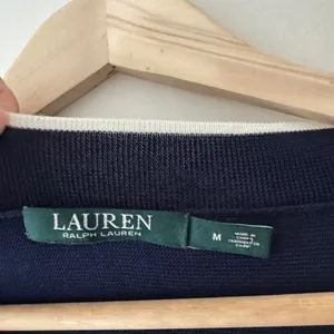 Lauren Ralph‎ Lauren Navy Blue Knit V-Neck Top thumbnail 5