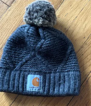 CARHARTT One Size Fits All Wool Gray Knit Cap Hat 103932 thumbnail 1
