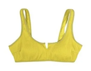 Hollister Swim Yellow Ribbed Bralette Bikini Top‎ Size Medium thumbnail 1
