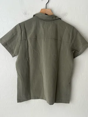 Figs Saiya Cargo scrub top heathered olive green NEW XXS limited edition thumbnail 6