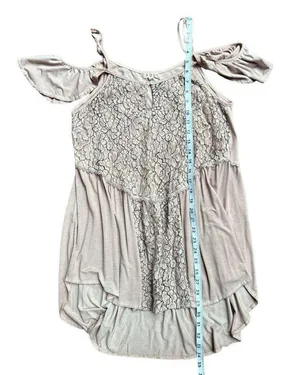 Anthropologie POL Lace Embroidered Go with the Flow Pink Top Size Large thumbnail 9