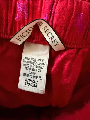 Victoria's Secret Hot Pink Pajama Pants with Light Pink Drawstring thumbnail 2