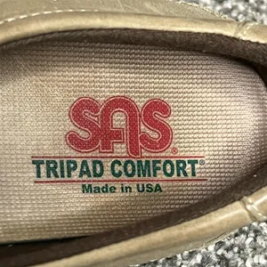 SAS Roamer‎ Shoes Womens 10 Beige Moccasin Leather Slip On Adjustable Comfort thumbnail 11