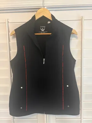 Zenergy By Chico’s Black Vest Size 1 (Medium) thumbnail 1