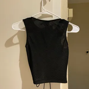 Princess Polly sexy black crop top with lace up details, size 0 thumbnail 6