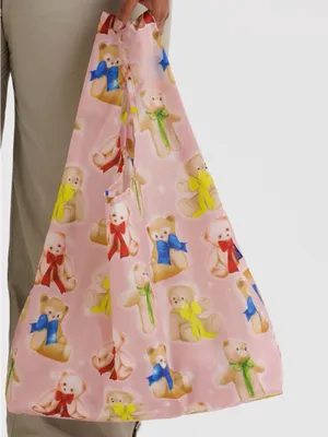 Baggu Teddy Bears Standard Reusable Tote Bag Nwt Fancy Animals 🐕 🎀 🎩 thumbnail 2