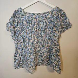 Old Navy Oversized Springtime Floral-Print Square-Neck Top Casual Multicolor thumbnail 5
