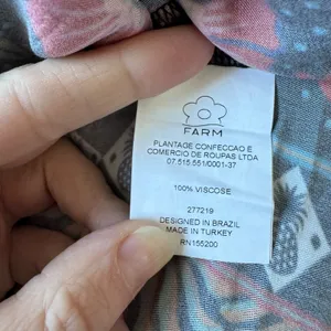 Farm Rio Anthropologie Midi Shirtdress Black Floral Patchwork thumbnail 9