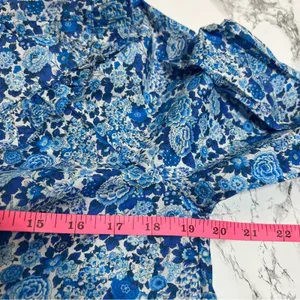 J. Crew Smocked Popover Top in Liberty Elysian Day Floral‎ Sz S thumbnail 6