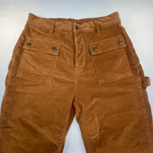 Free People Copper Rust Kyo Corduroy Utility Pants Size 6 Burnt Orange Cargo thumbnail 2