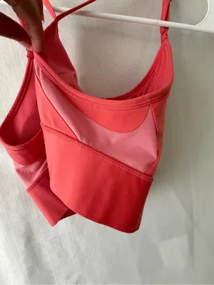 Nike Sports Bra Women’s Size M Orange Dri-FIT Crisscross Strappy(A596) thumbnail 7