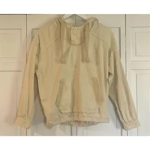 American Eagle cream cotton hooded pullover sweater size xs thumbnail 9