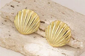 Gold Shell Earrings thumbnail 1