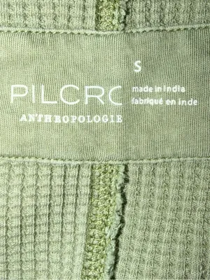 Anthropologie Pilcro Women’s Moira V-Neck Waffle Knit Thermal Top Shirt Size S thumbnail 4