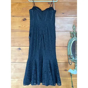 NWT Lulus Found Your Love Black Lace Sleeveless Trumpet Midi Dress Banquet Sz S thumbnail 3