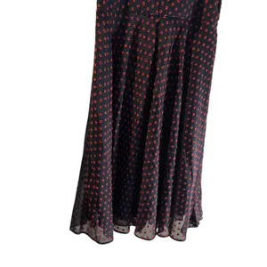 Eva Franco Womens 14‎ Polka Dot Ruffle Fit & Flare Dress Navy Red Keyhole Back thumbnail 6