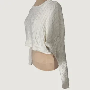 3229 | Altar'd State Cable Knit Cropped Sweater Ivory Cottagecore Coquette S thumbnail 4