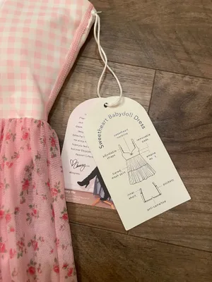 NWT! Popflex Target X Blogilates Sweetheart Babydoll Dress Gingham/Floral Size Small thumbnail 6