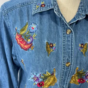 Vintage Bobbie brooks denim chambray embroidered shirt thumbnail 14