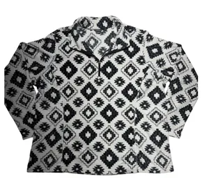 Eddie Bauer Women‎ 2XL Fleece Pullover Quarter Zip Geometric Southwest Pattern thumbnail 1