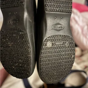 Crocs women's On The Clock slip on clog work shoes black size 10 thumbnail 3