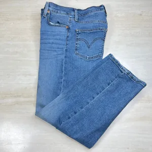 Levis Ribcage Straight Ankle Jeans Womens 27 Blue High Rise Denim A36 thumbnail 5